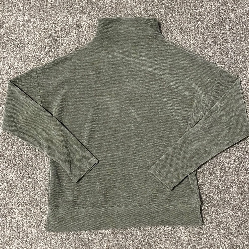 Soft sage green turtleneck sweater